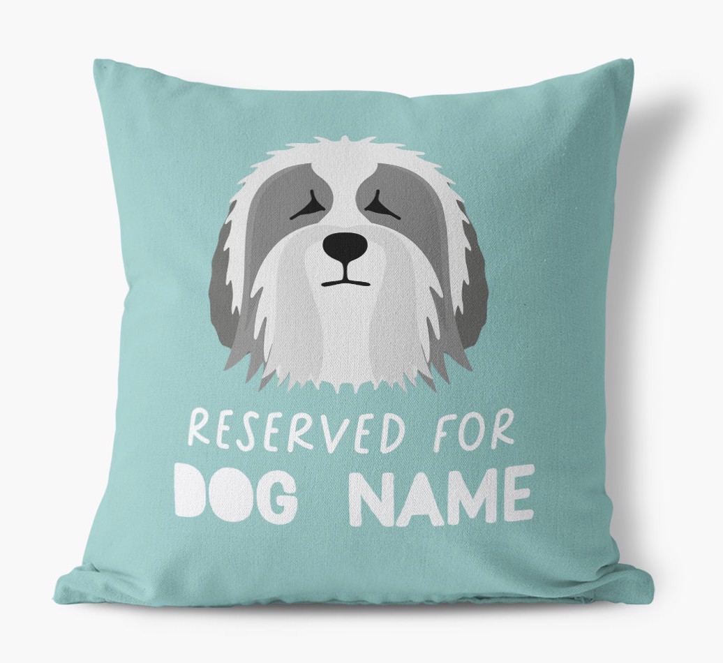 Reserved For: Personalised {breedFullName} Canvas Cushion