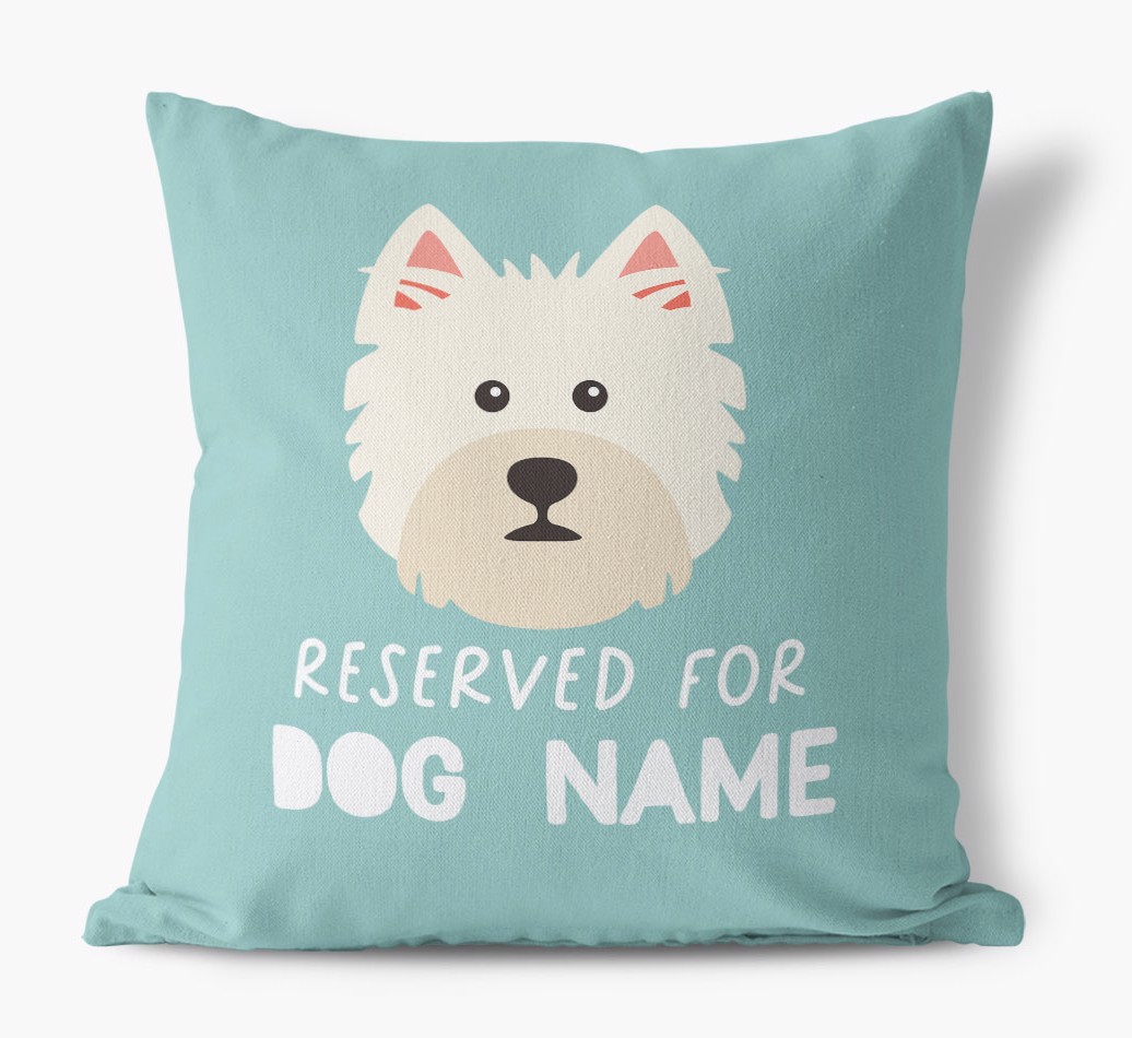 Reserved For: Personalised {breedFullName} Canvas Cushion