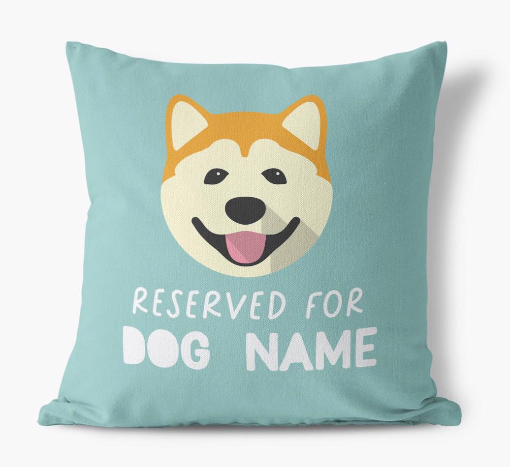 Reserved For: Personalized {breedFullName} Canvas Pillow