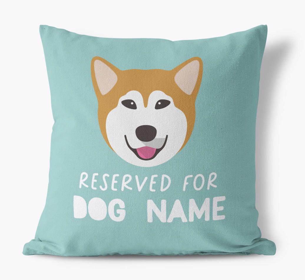 Reserved For: Personalized {breedFullName} Canvas Pillow