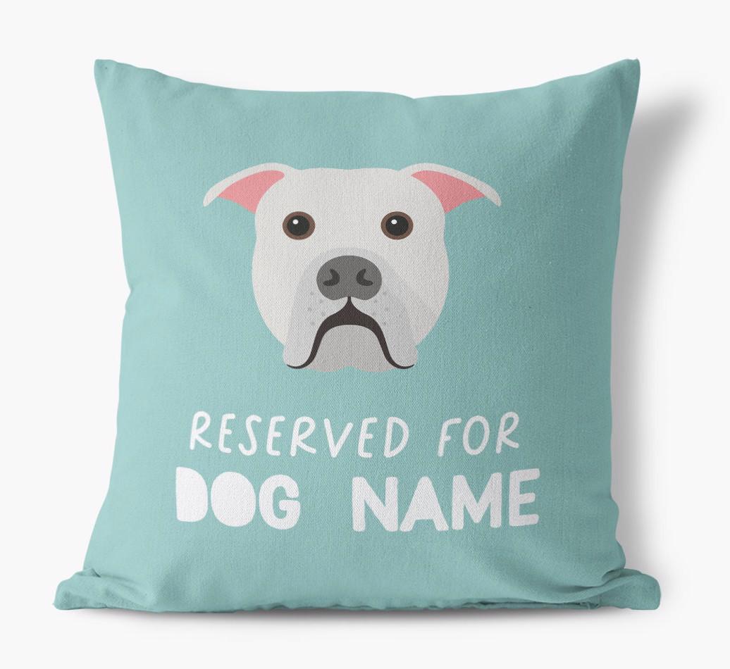 Reserved For: Personalized {breedFullName} Canvas Pillow