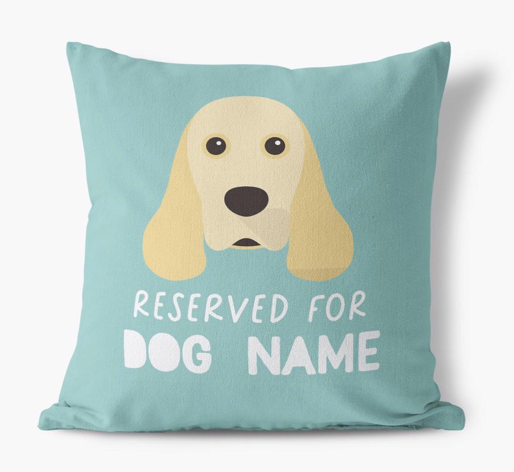 Reserved For: Personalized {breedFullName} Canvas Pillow