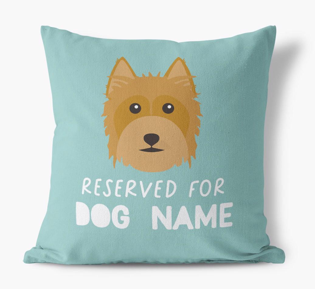 Reserved For: Personalized {breedFullName} Canvas Pillow