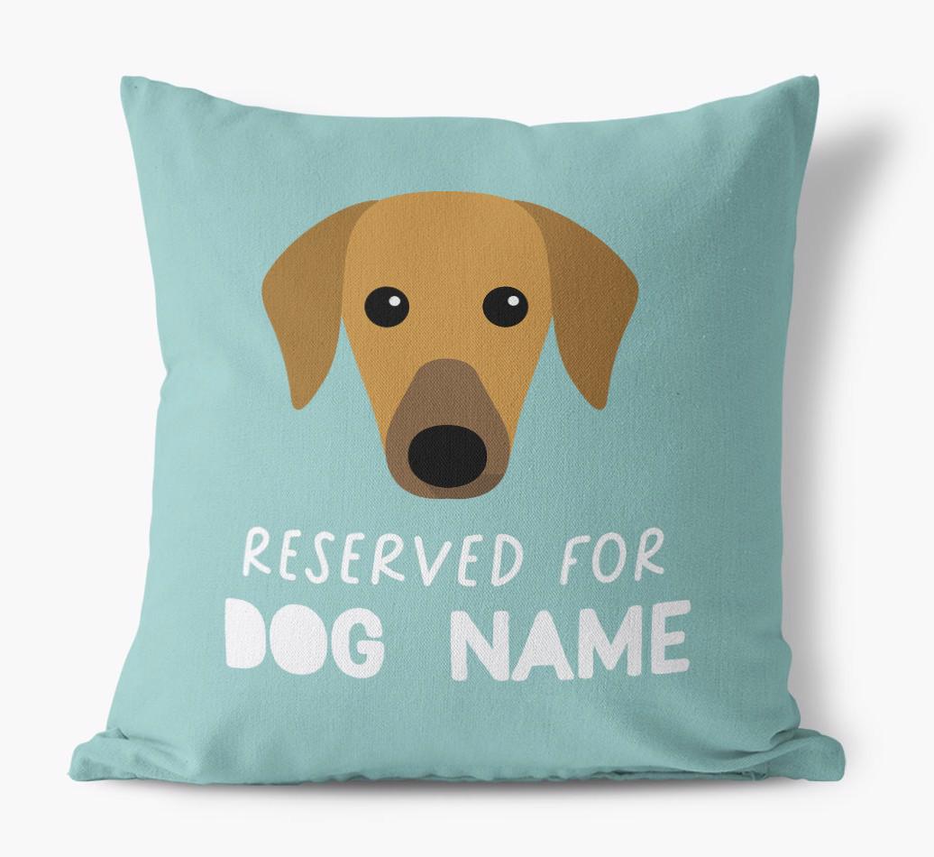 Reserved For: Personalized {breedFullName} Canvas Pillow