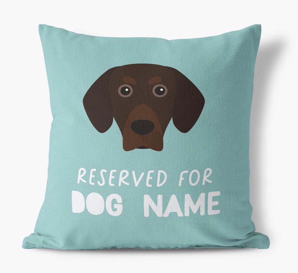 Reserved For: Personalized {breedFullName} Canvas Pillow
