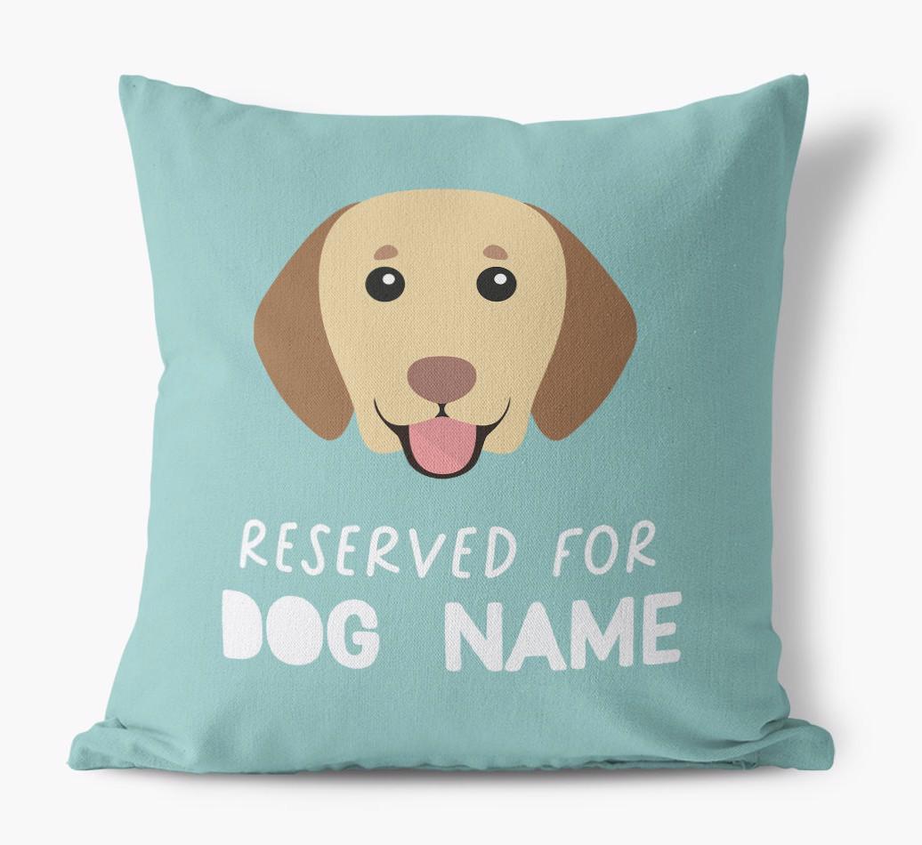 Reserved For: Personalized {breedFullName} Canvas Pillow