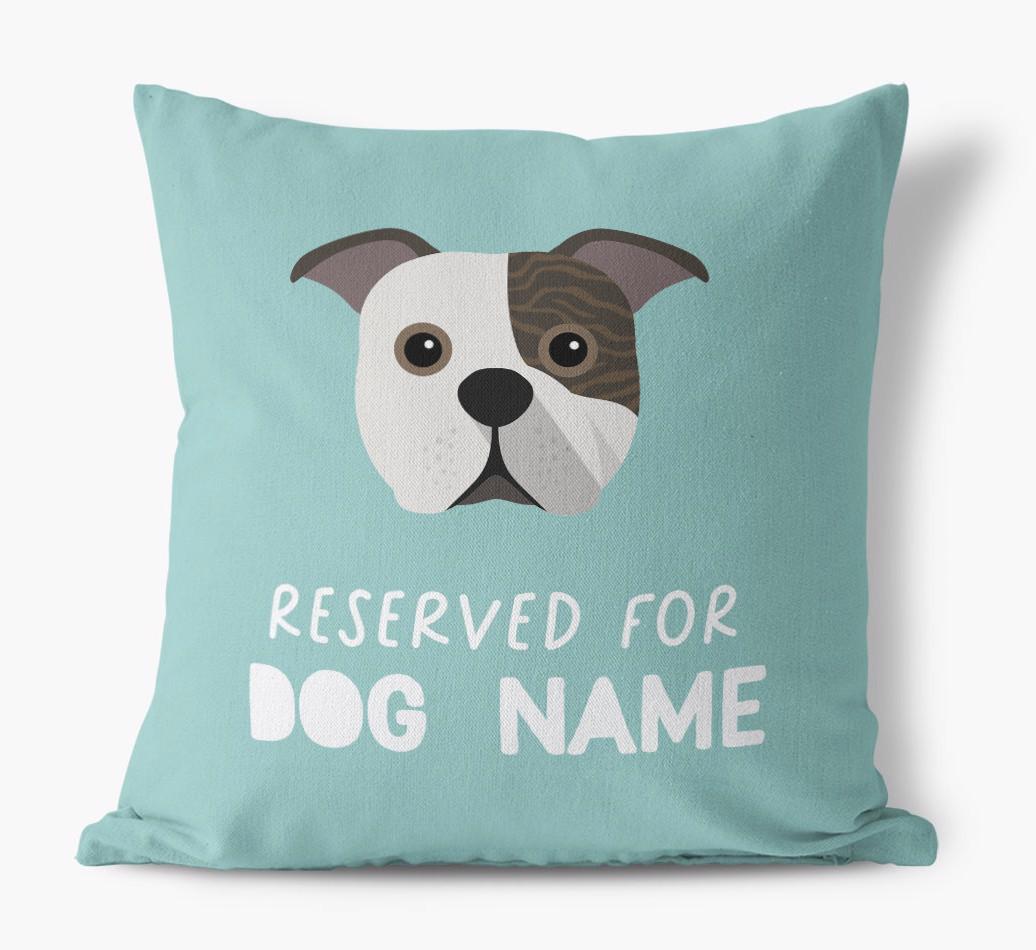Reserved For: Personalized {breedFullName} Canvas Pillow