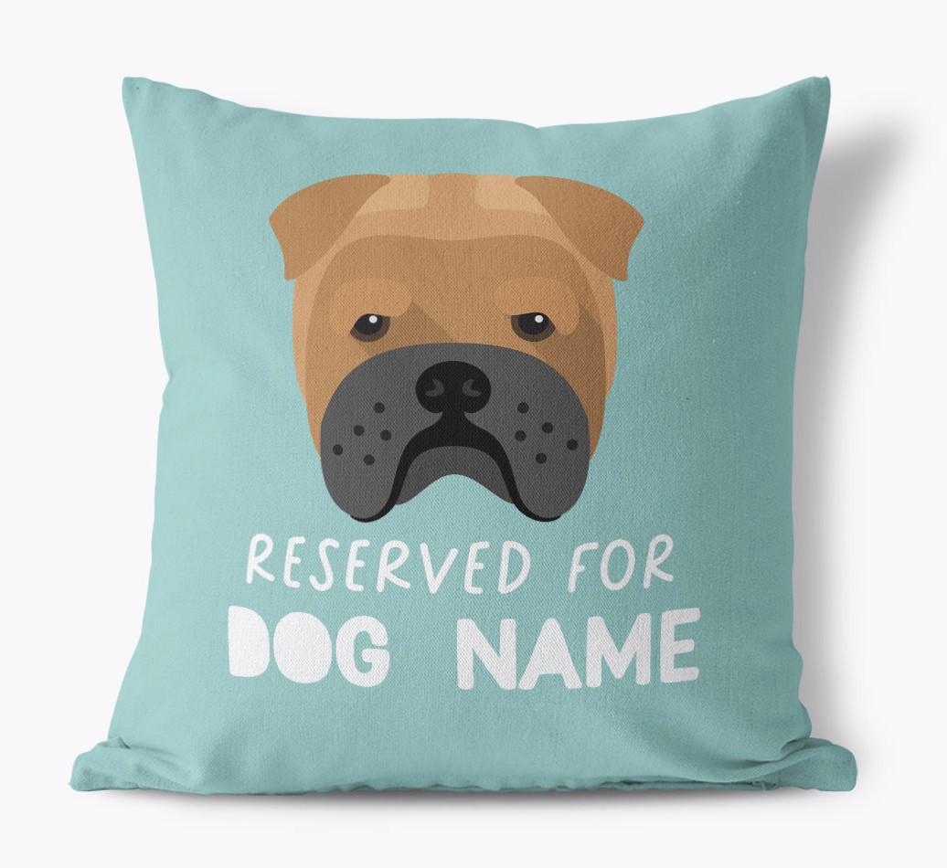 Reserved For: Personalized {breedFullName} Canvas Pillow