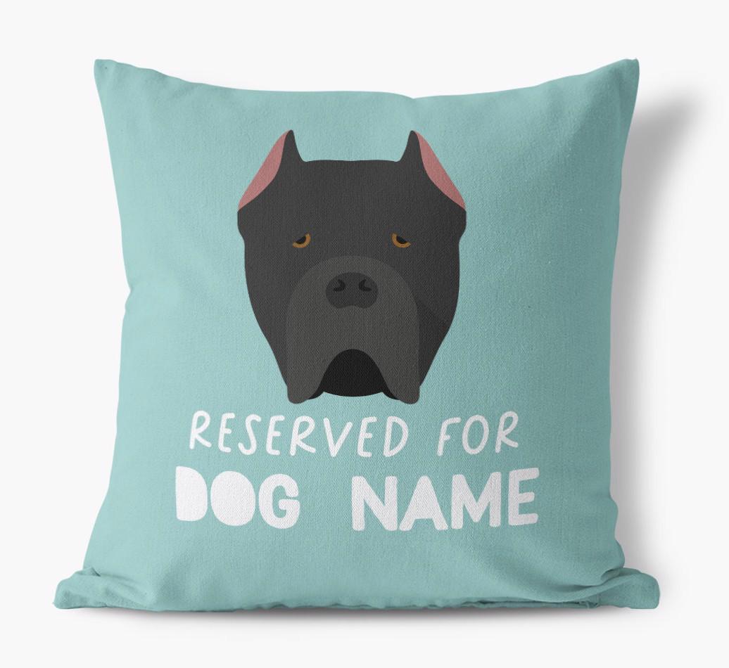 Reserved For: Personalized {breedFullName} Canvas Pillow