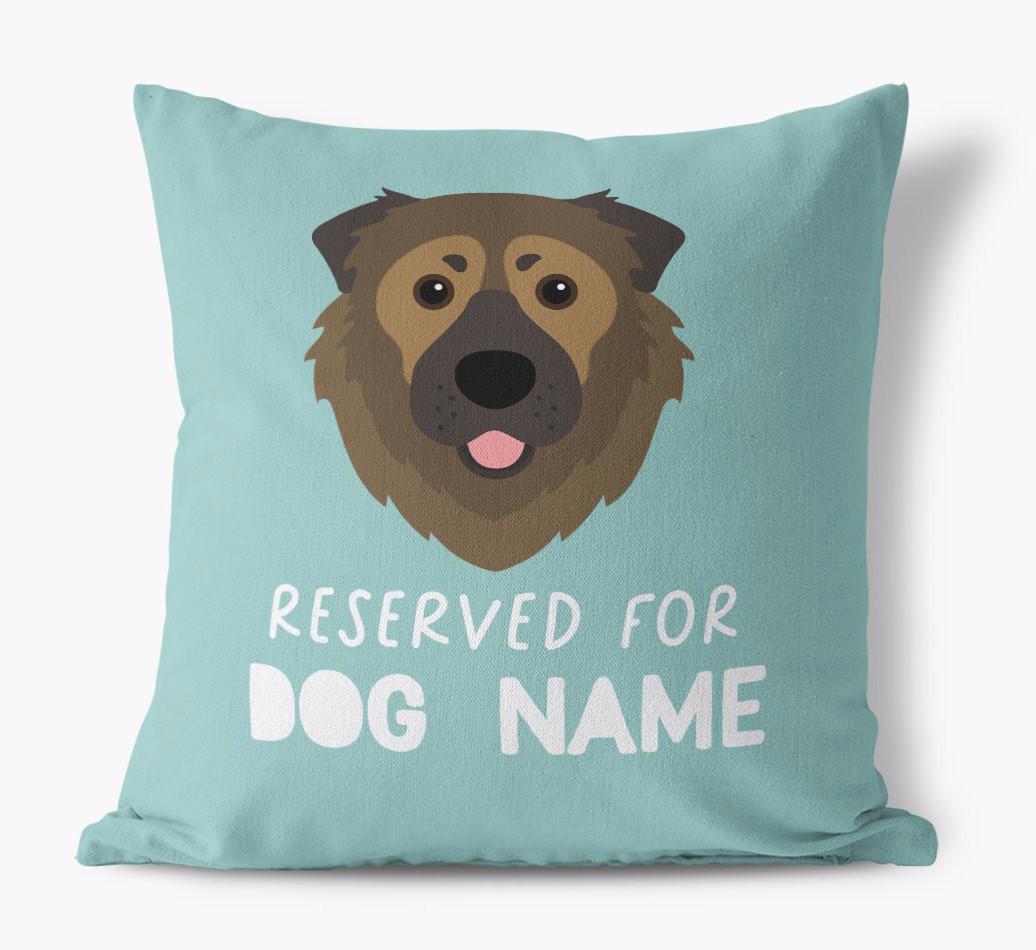 Reserved For: Personalized {breedFullName} Canvas Pillow