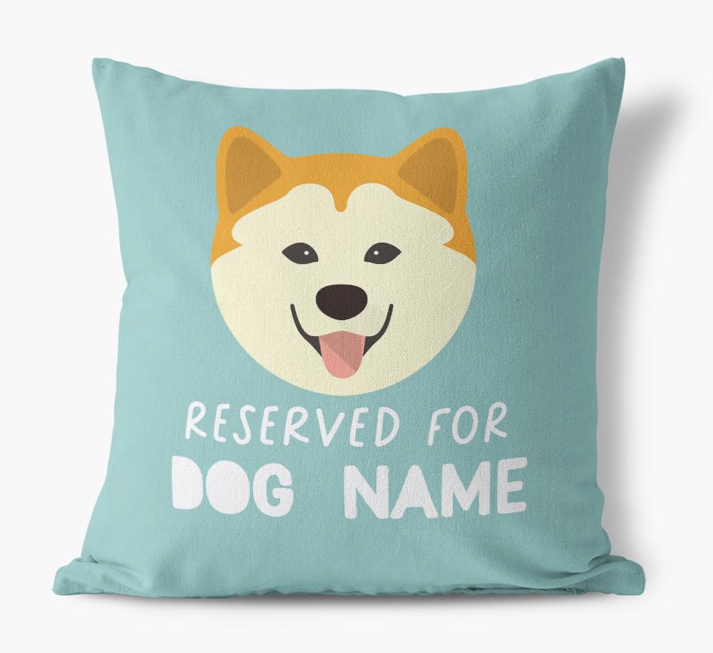 Reserved For: Personalized {breedFullName} Canvas Pillow