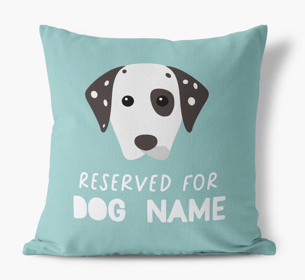 Reserved For: Personalized {breedFullName} Canvas Pillow