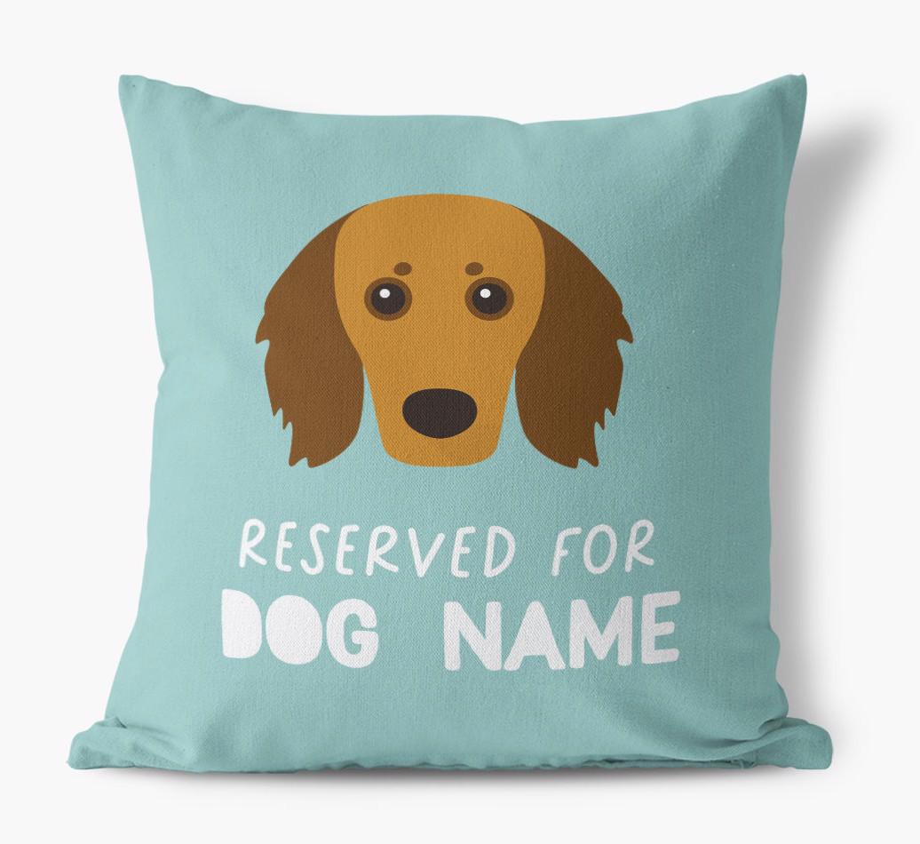 Reserved For: Personalized {breedFullName} Canvas Pillow