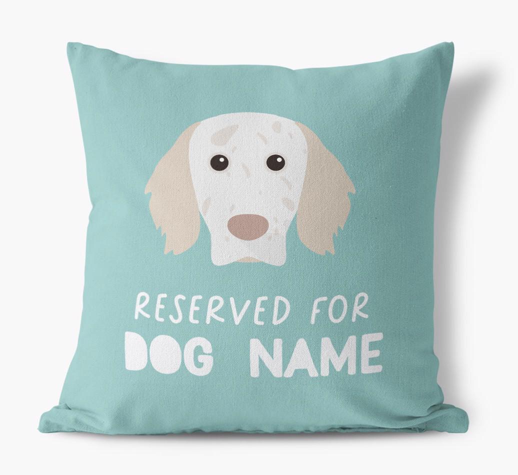 Reserved For: Personalized {breedFullName} Canvas Pillow