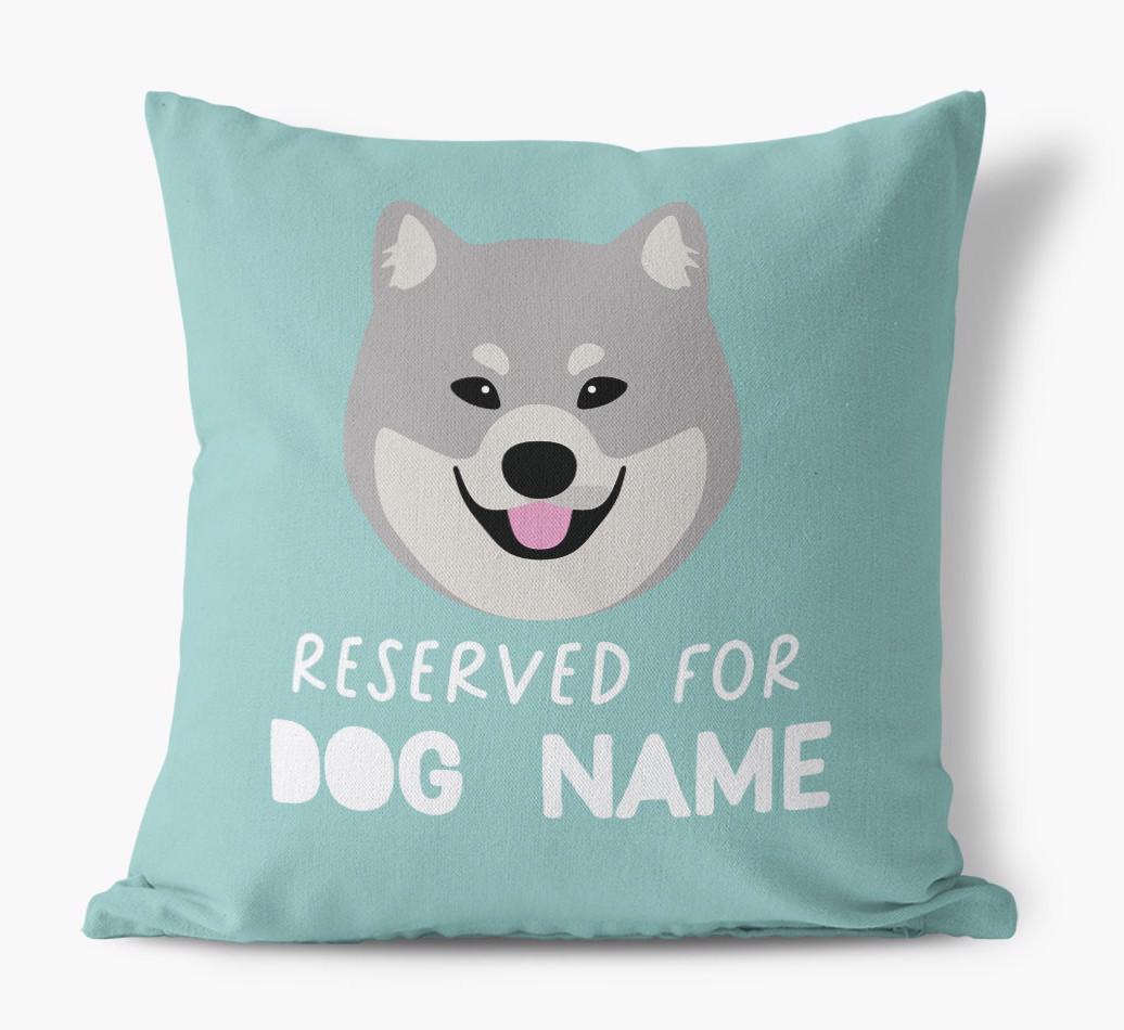 Reserved For: Personalized {breedFullName} Canvas Pillow
