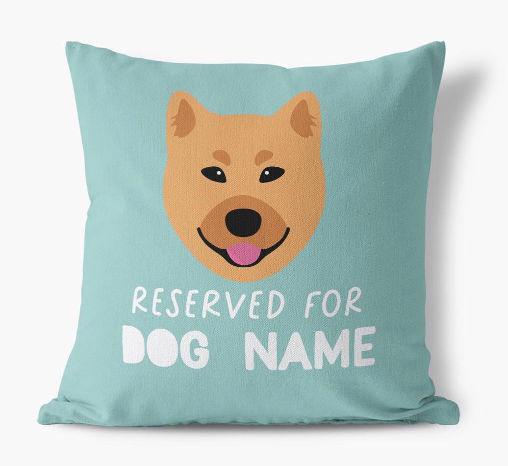 Reserved For: Personalized {breedFullName} Canvas Pillow