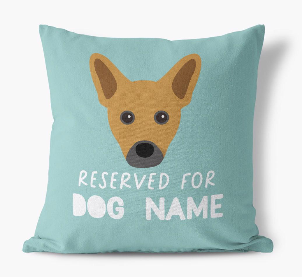 Reserved For: Personalized {breedFullName} Canvas Pillow