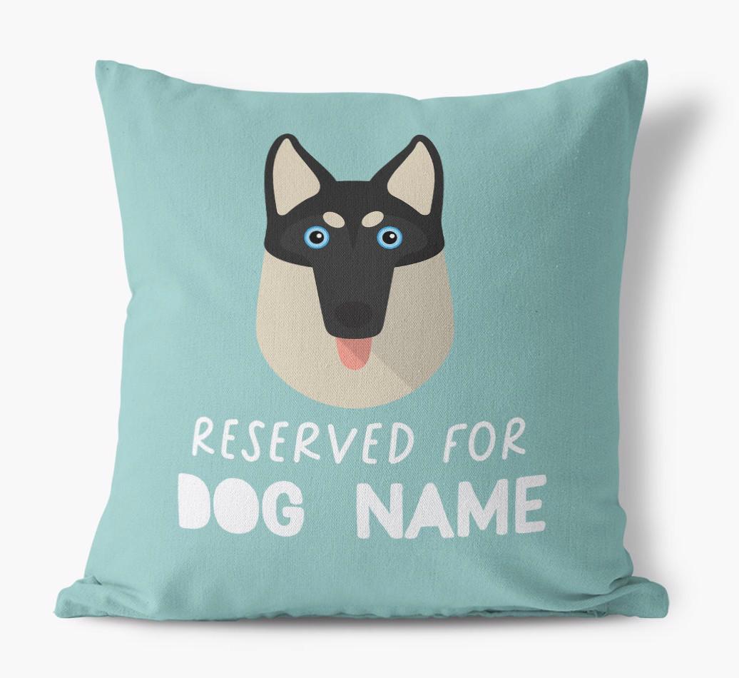Reserved For: Personalized {breedFullName} Canvas Pillow