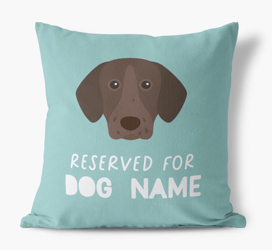 Reserved For: Personalized {breedFullName} Canvas Pillow