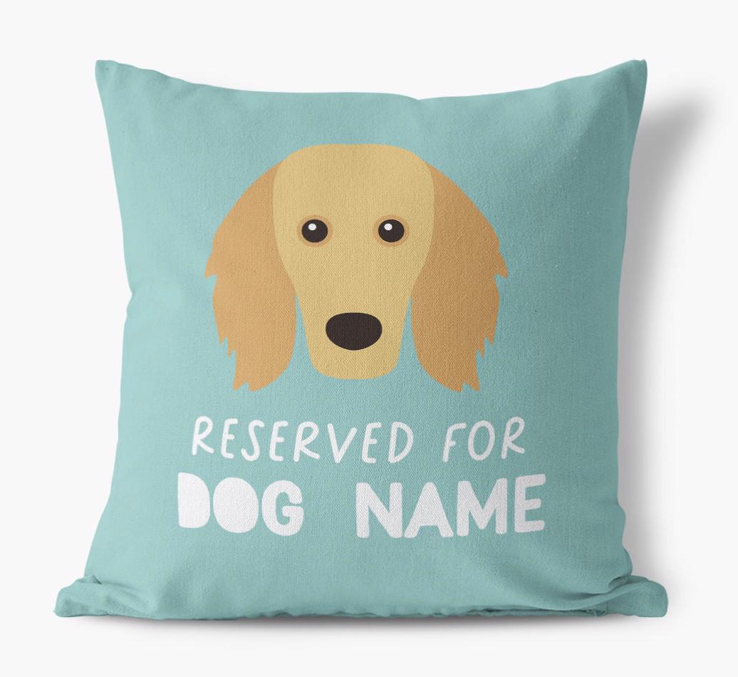 Reserved For: Personalized {breedFullName} Canvas Pillow
