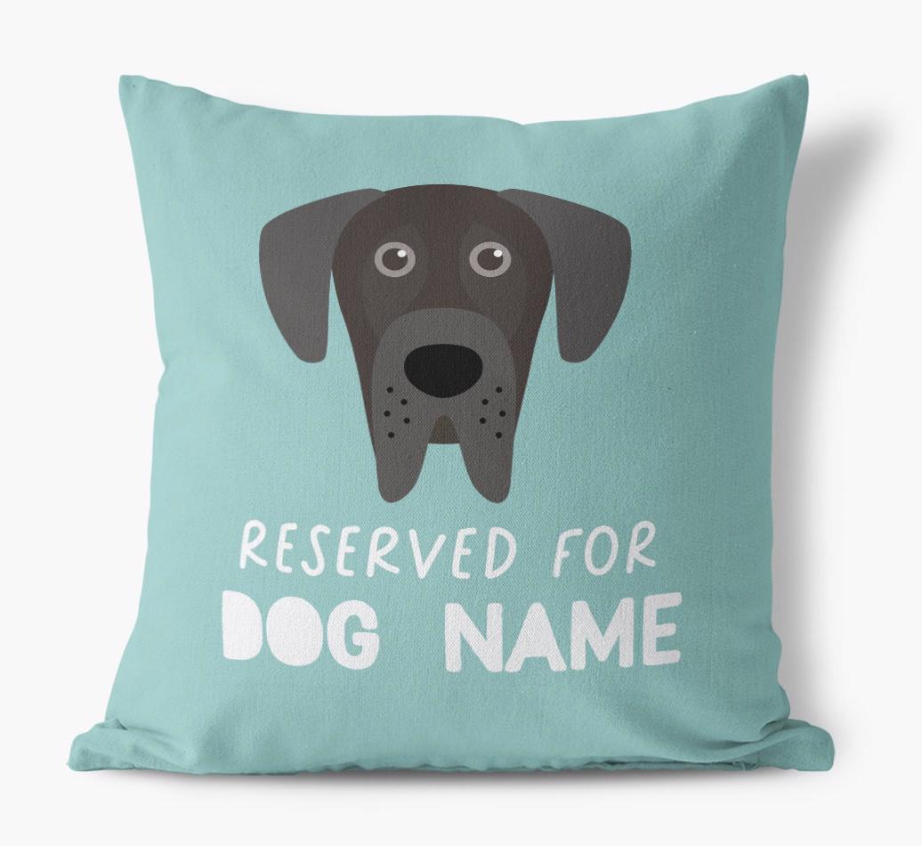 Reserved For: Personalized {breedFullName} Canvas Pillow