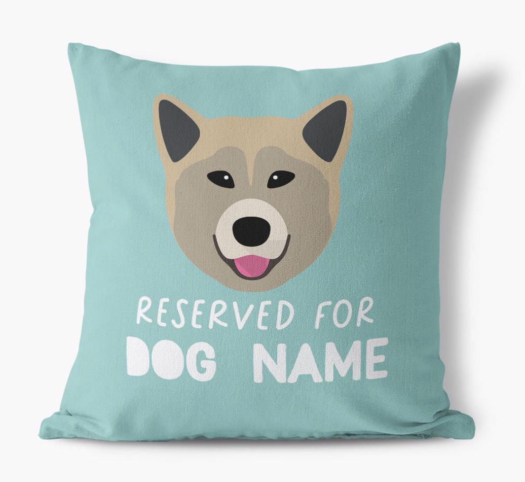 Reserved For: Personalized {breedFullName} Canvas Pillow
