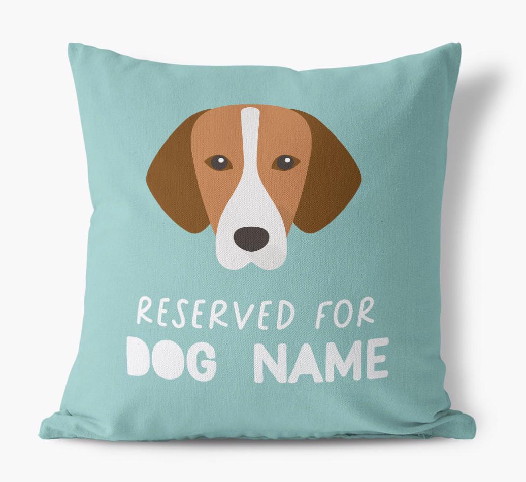 Reserved For: Personalized {breedFullName} Canvas Pillow