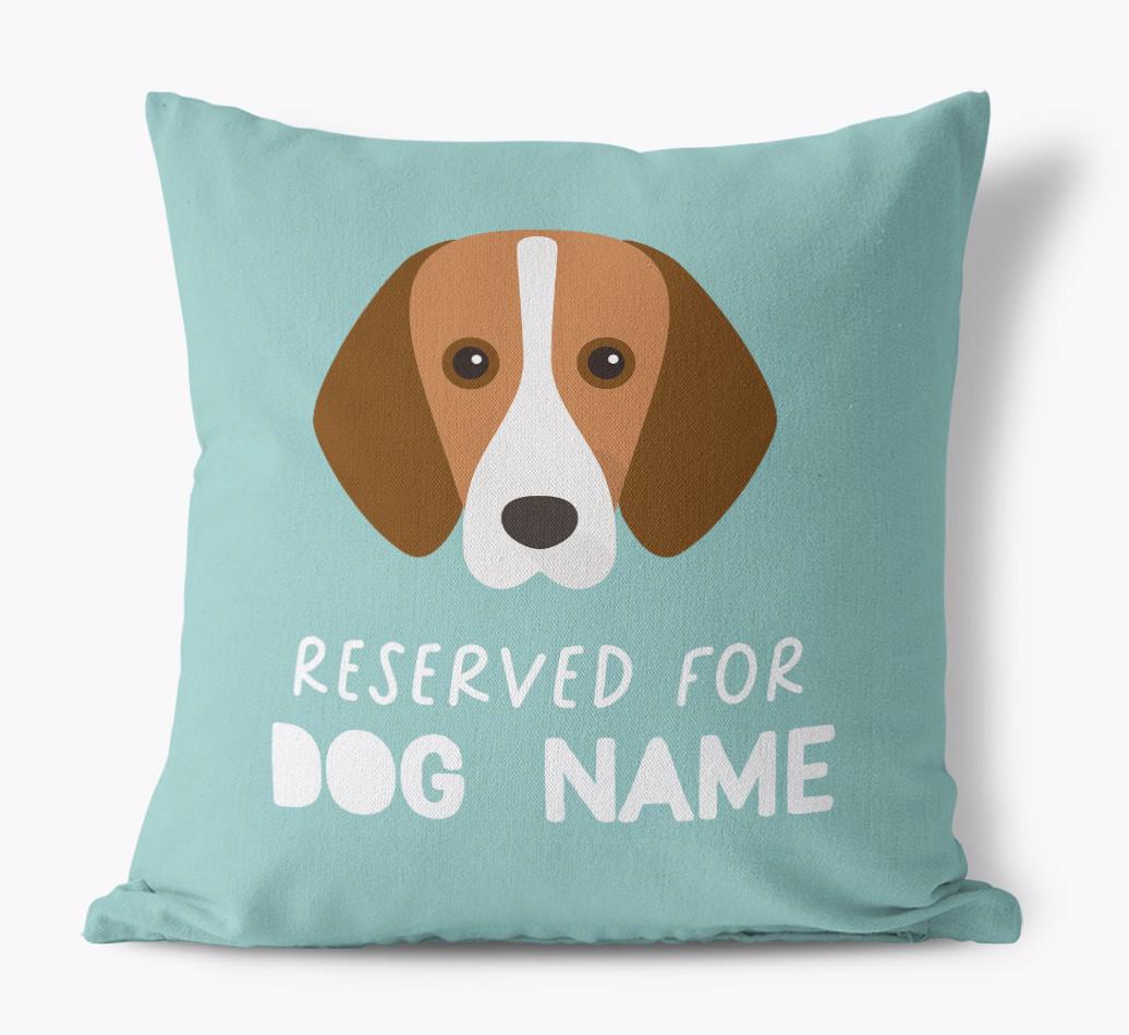 Reserved For: Personalized {breedFullName} Canvas Pillow