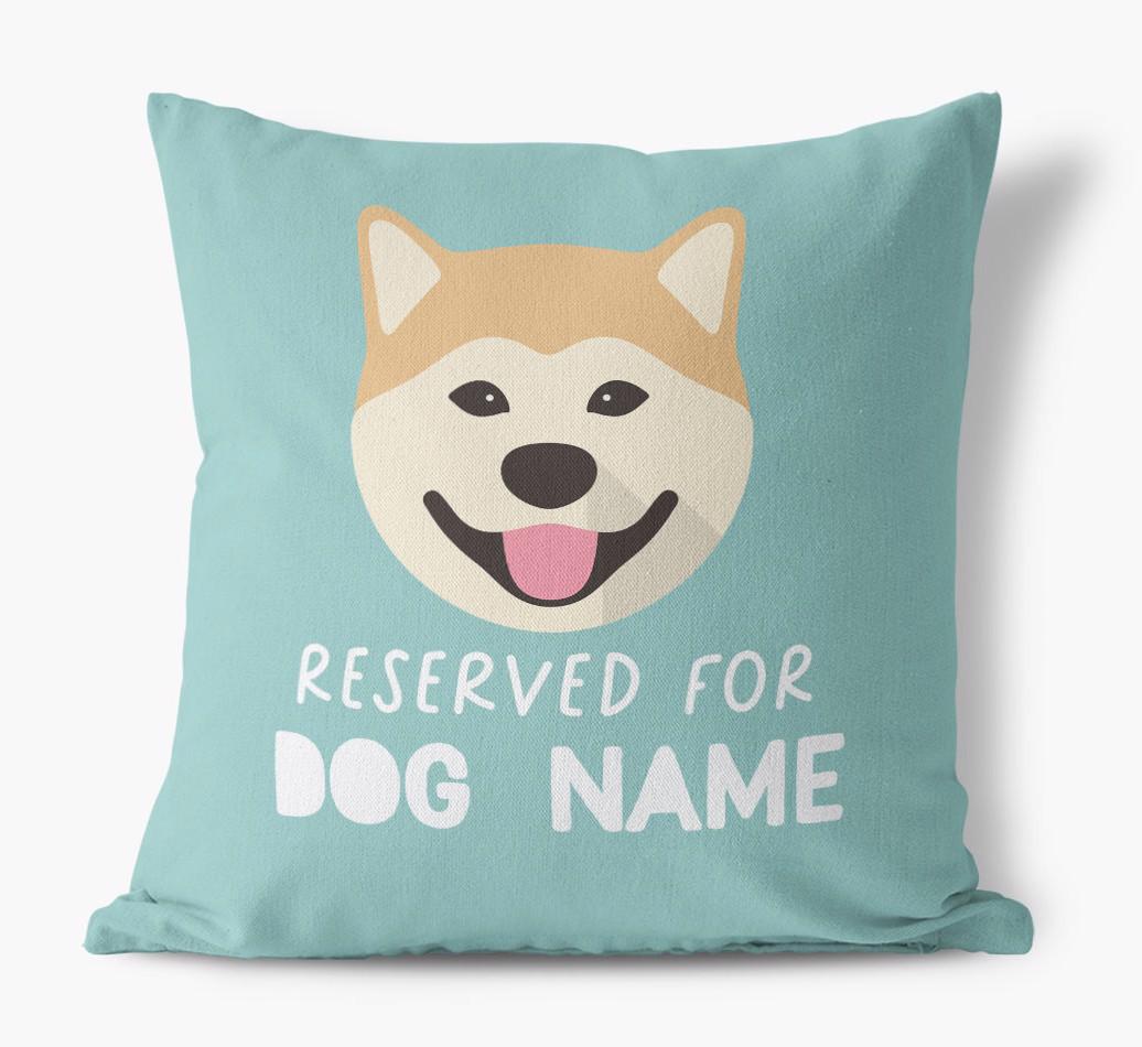 Reserved For: Personalized {breedFullName} Canvas Pillow