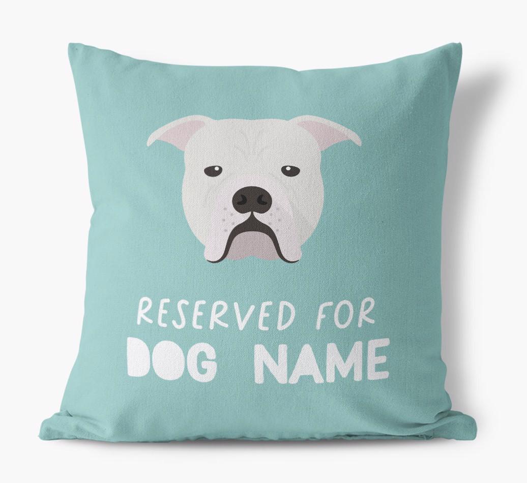 Reserved For: Personalized {breedFullName} Canvas Pillow
