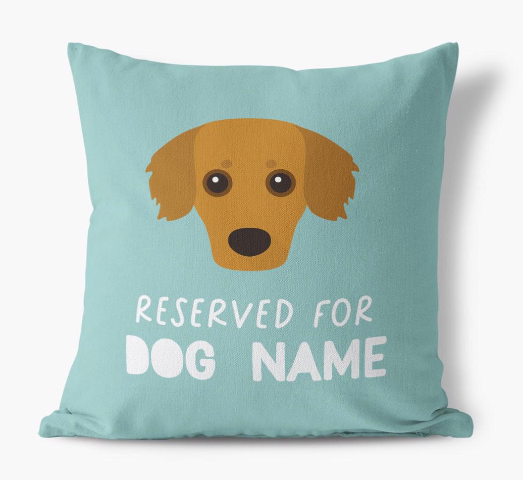 Reserved For: Personalized {breedFullName} Canvas Pillow