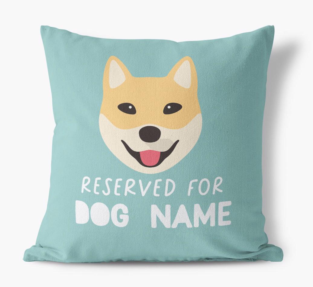 Reserved For: Personalized {breedFullName} Canvas Pillow