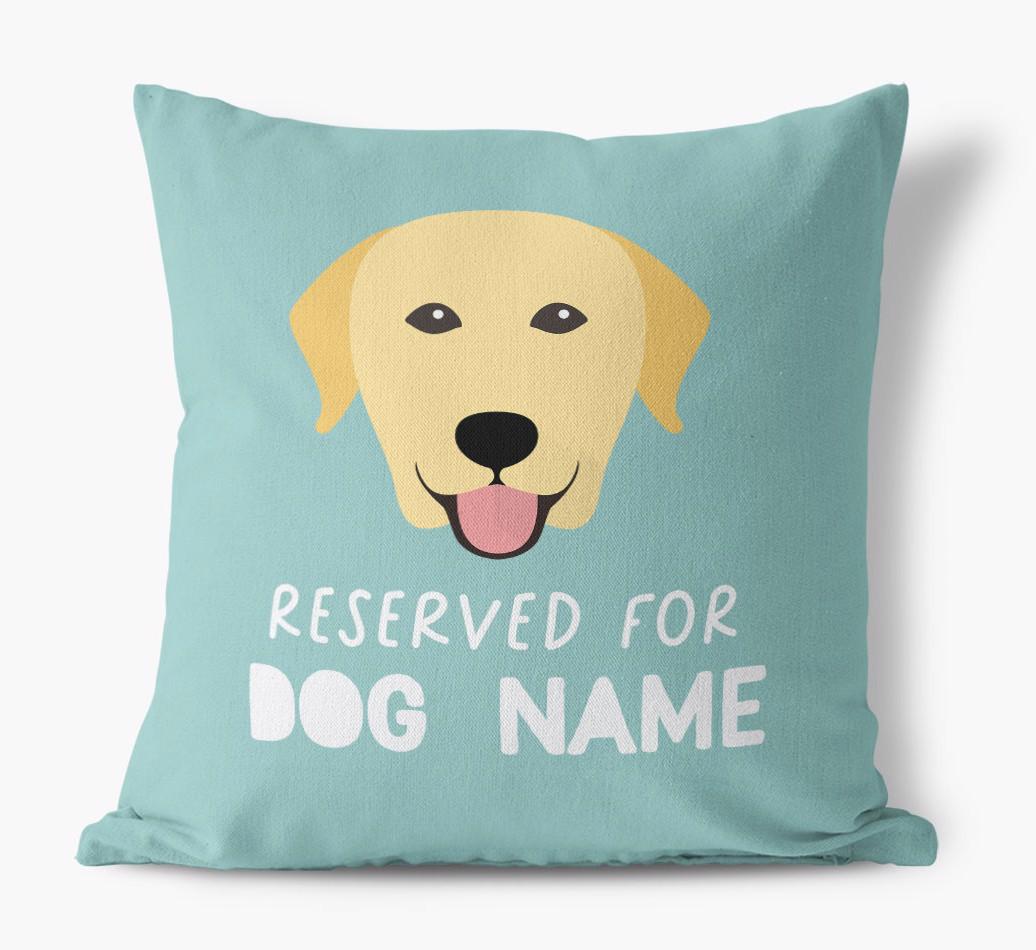 Reserved For: Personalized {breedFullName} Canvas Pillow