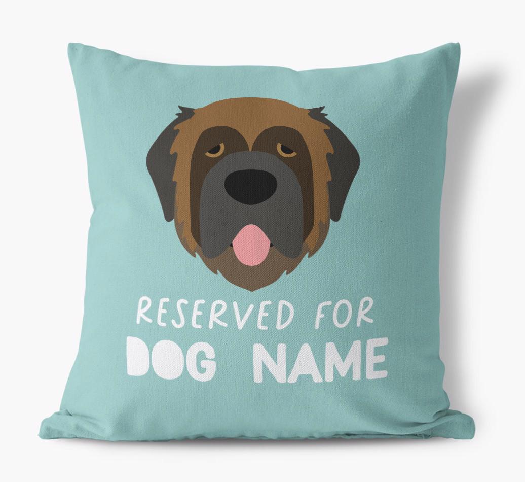 Reserved For: Personalized {breedFullName} Canvas Pillow