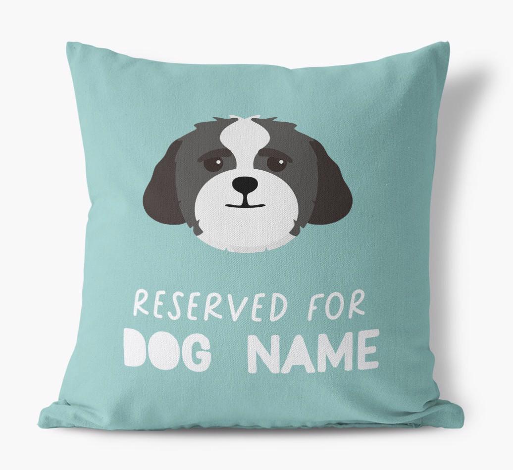 Reserved For: Personalized {breedFullName} Canvas Pillow
