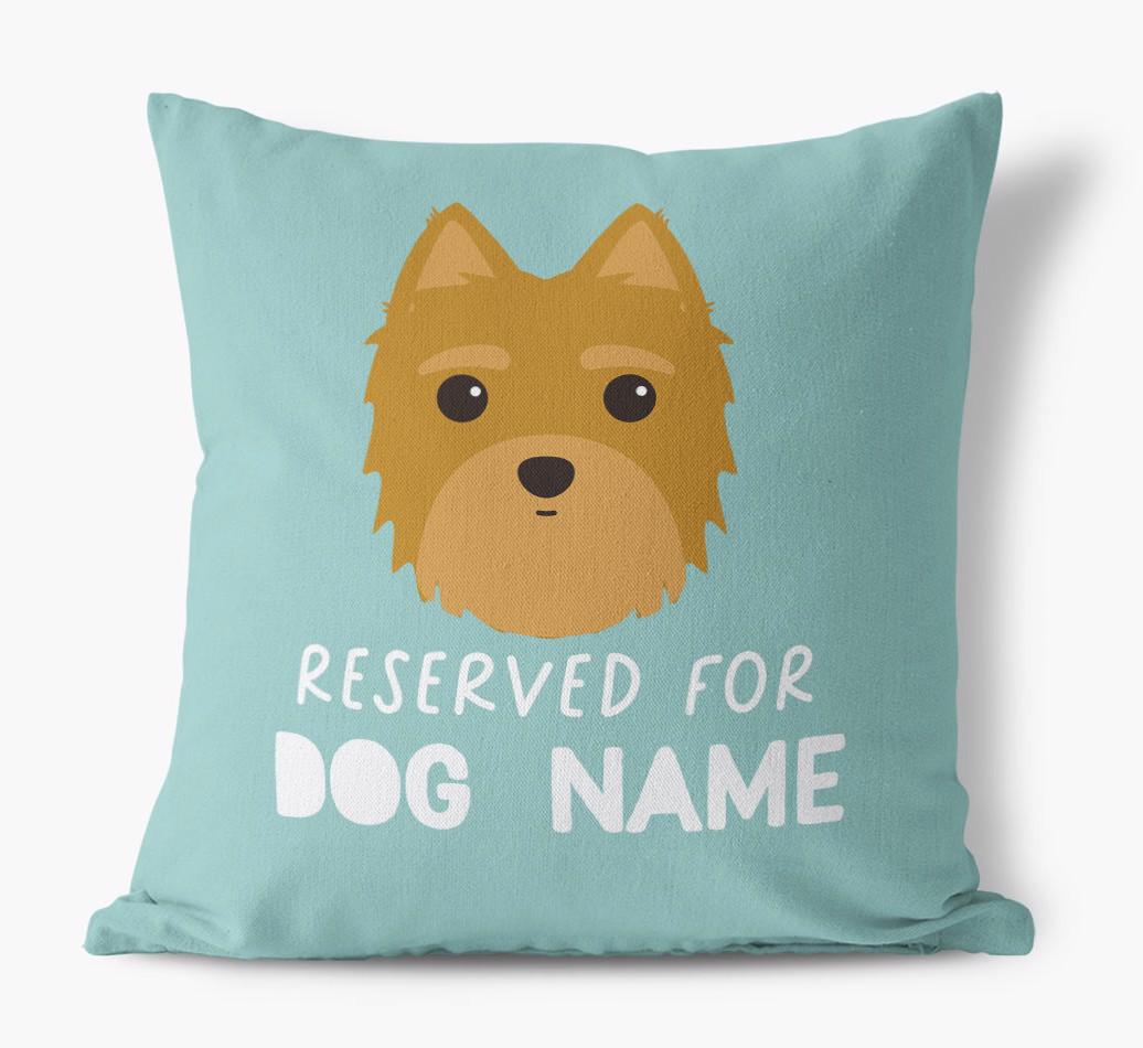 Reserved For: Personalized {breedFullName} Canvas Pillow