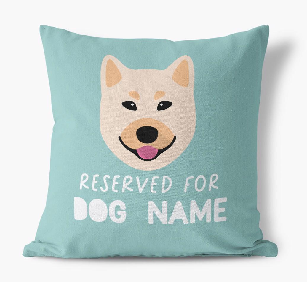 Reserved For: Personalized {breedFullName} Canvas Pillow