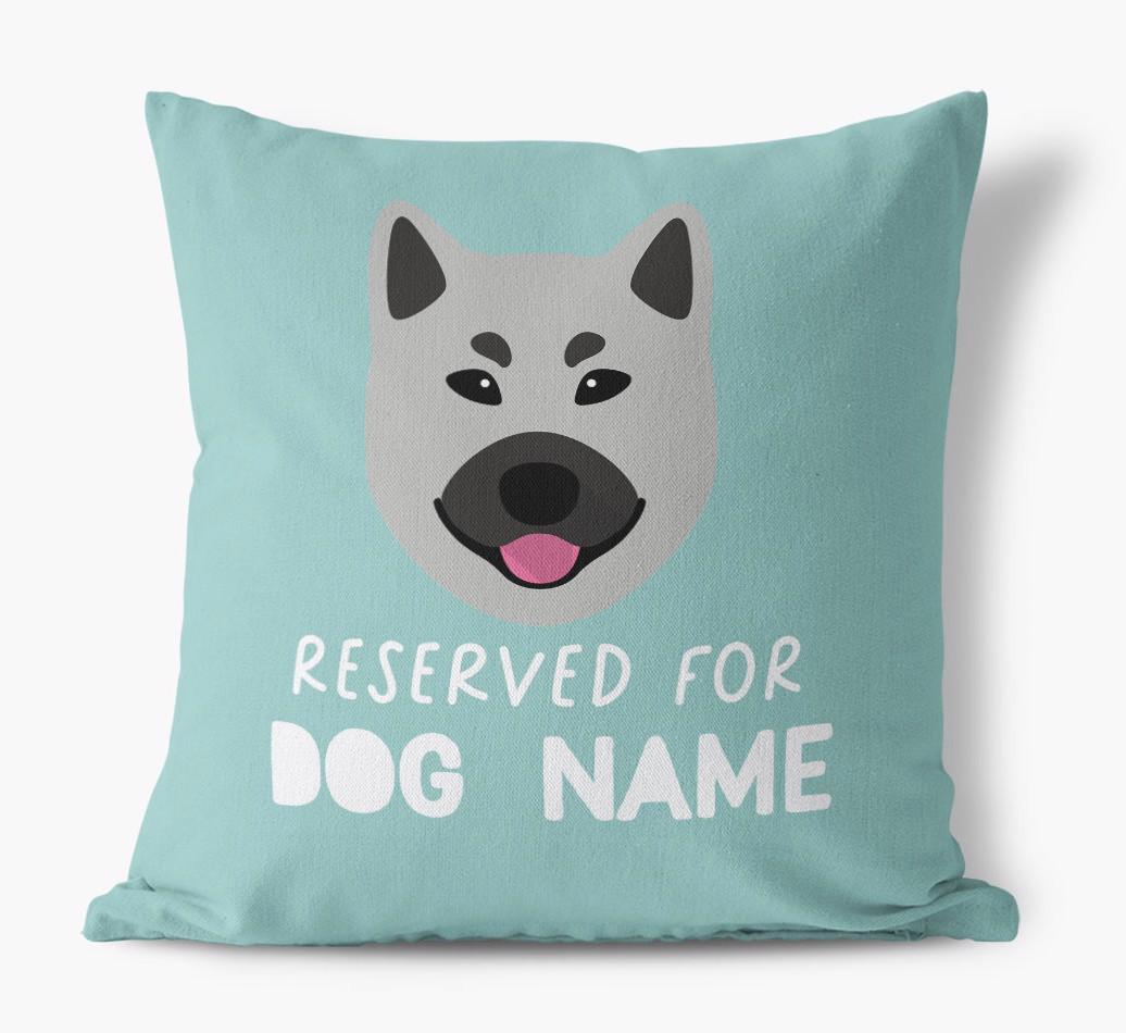 Reserved For: Personalized {breedFullName} Canvas Pillow
