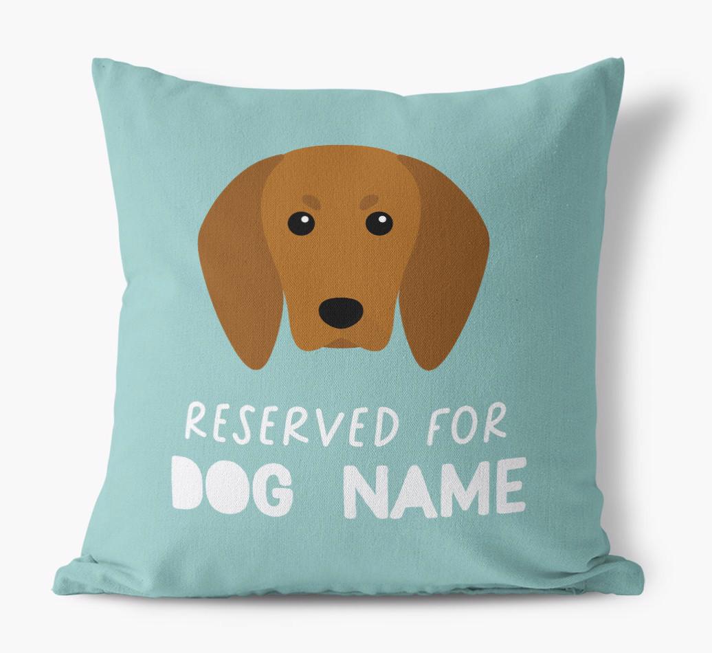 Reserved For: Personalized {breedFullName} Canvas Pillow