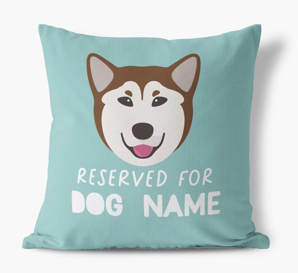 Reserved For: Personalized {breedFullName} Canvas Pillow