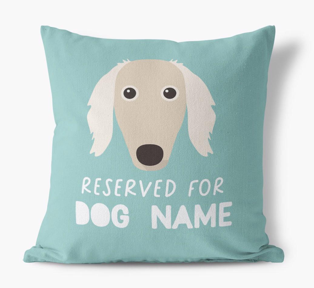 Reserved For: Personalized {breedFullName} Canvas Pillow