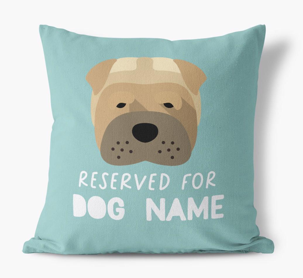 Reserved For: Personalized {breedFullName} Canvas Pillow