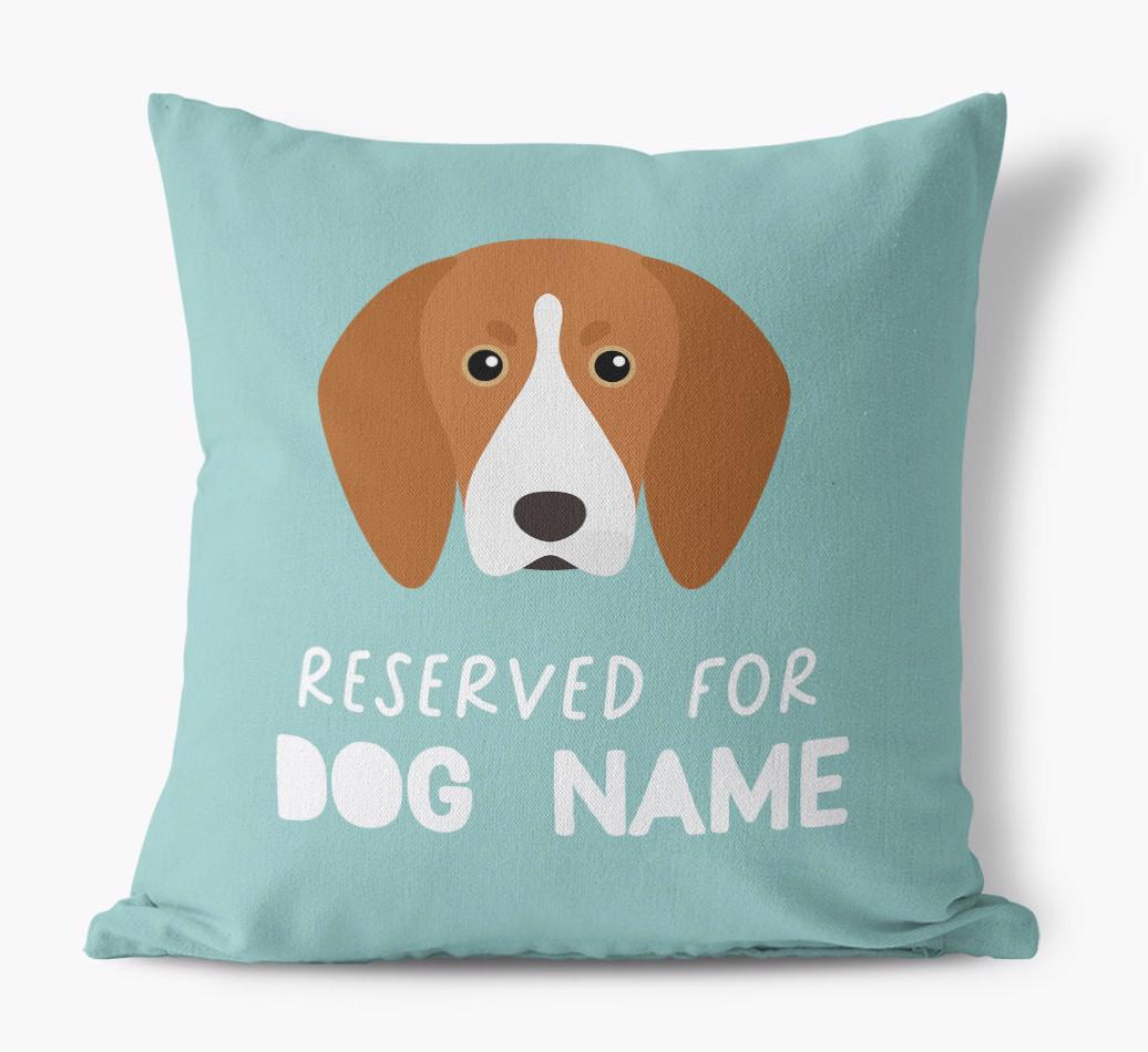 Reserved For: Personalized {breedFullName} Canvas Pillow