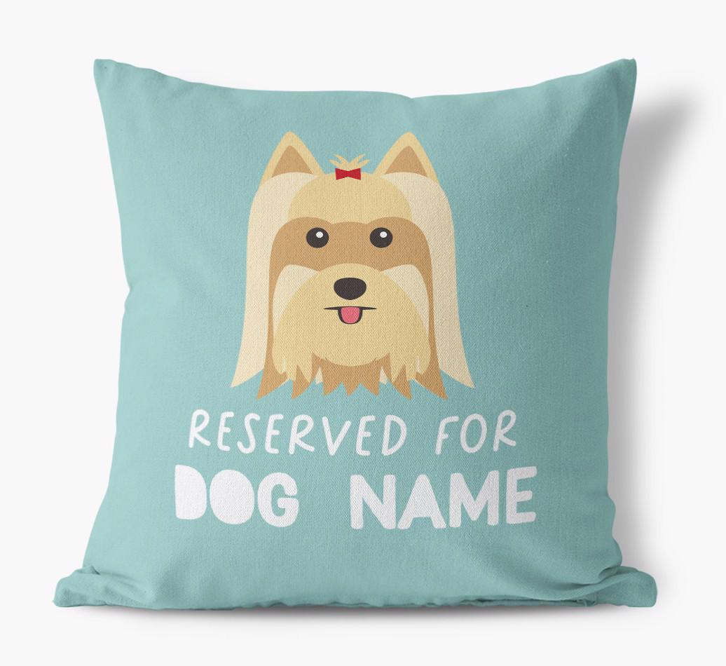 Reserved For: Personalized {breedFullName} Canvas Pillow