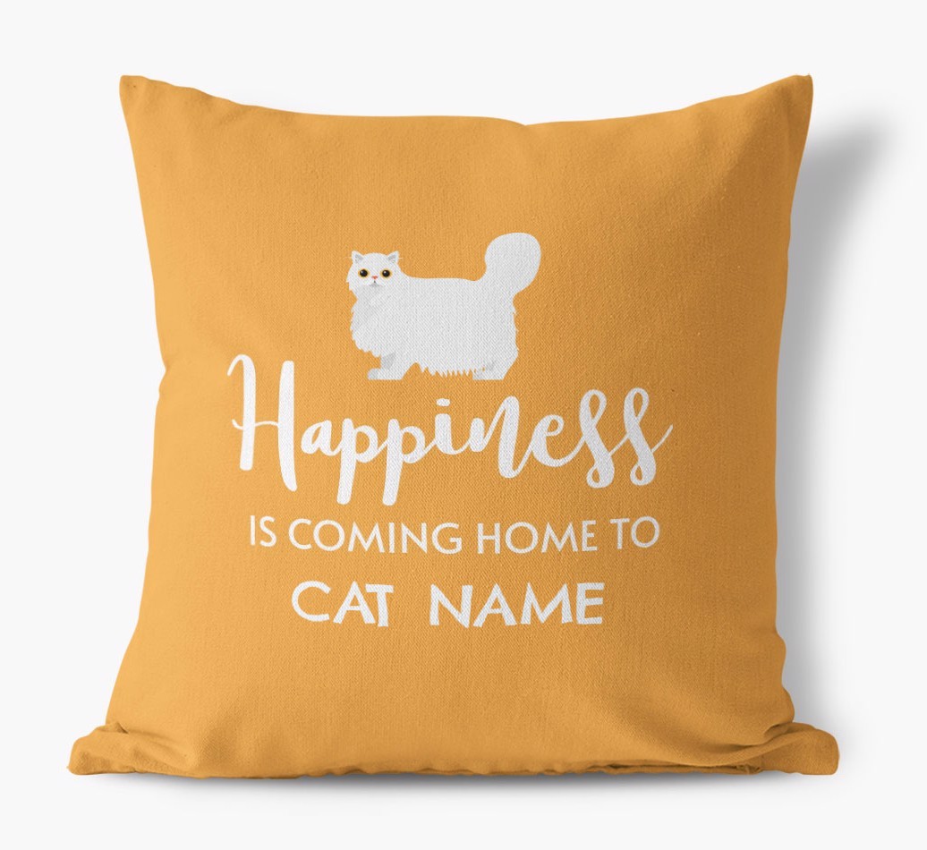 Happiness Is ... : Personalised {breedCommonName} Canvas Cushion