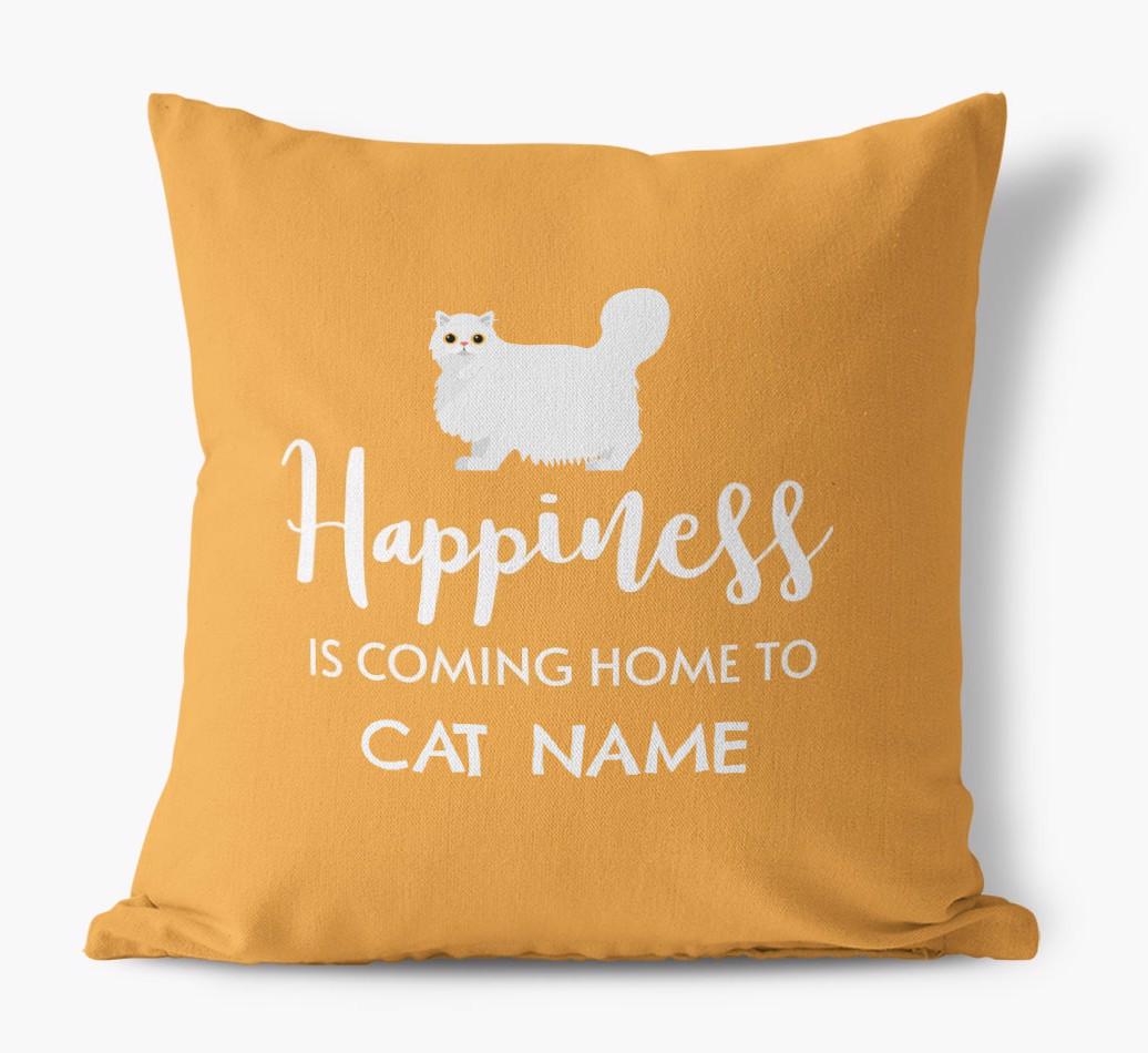 Happiness Is... : Personalized {breedCommonName} Canvas Pillow