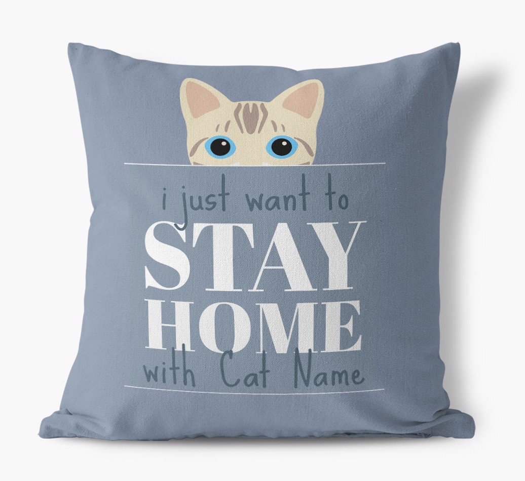 Stay Home With {dogsName}: Personalised {breedCommonName} Soft Touch Cushion