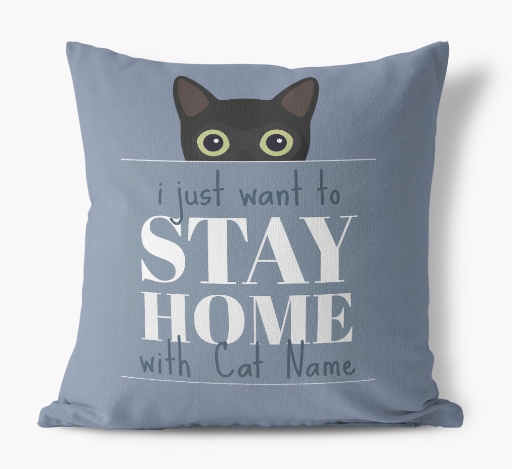 Stay Home With {dogsName}: Personalised {breedCommonName} Soft Touch Cushion