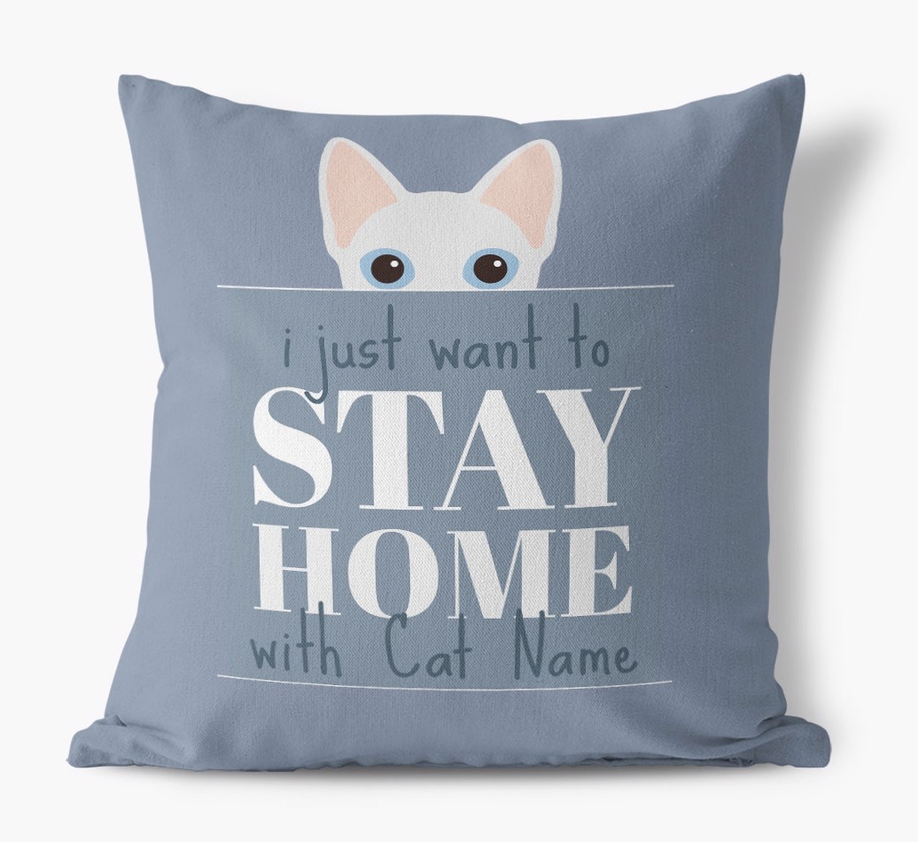 Stay Home With {dogsName}: Personalised {breedCommonName} Soft Touch Cushion