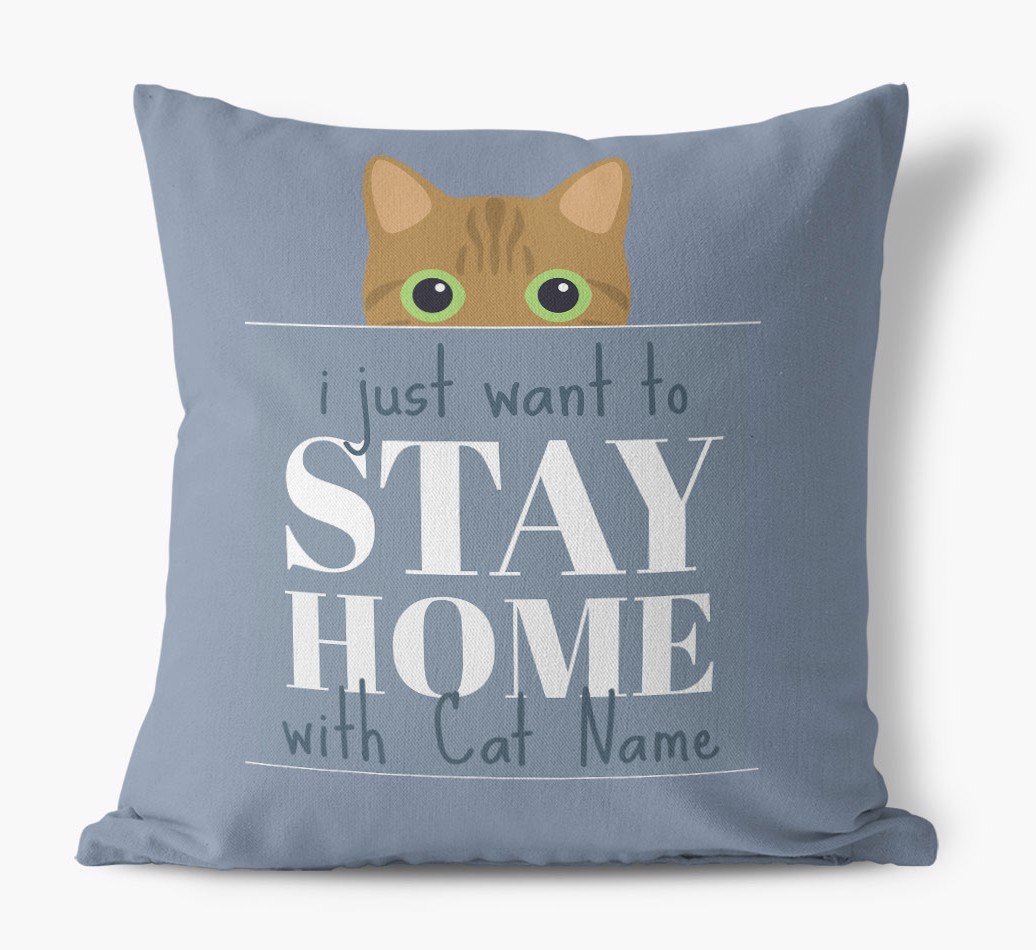 Stay Home With {dogsName}: Personalised {breedCommonName} Soft Touch Cushion